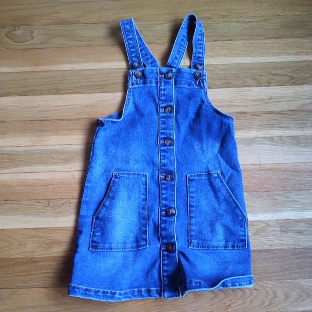 Girl's jean skirt overalls